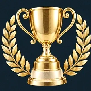 Gold trophy cup — Wolf Winner